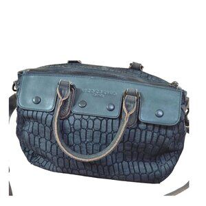 Liebeskind Berlin Xliselotte Dark Blue Satchel Handbag with Shoulder Strap